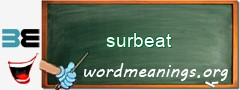 WordMeaning blackboard for surbeat